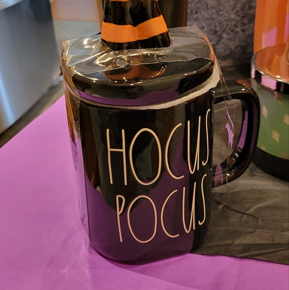 Hocus Pocus Rae Dunn Black Mug Witch Stocking Boots Topper - Picture 7 of 7